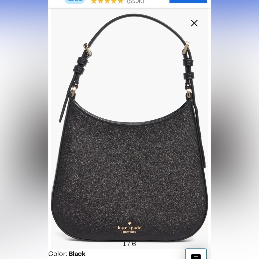Kate Spade sparkle black purse